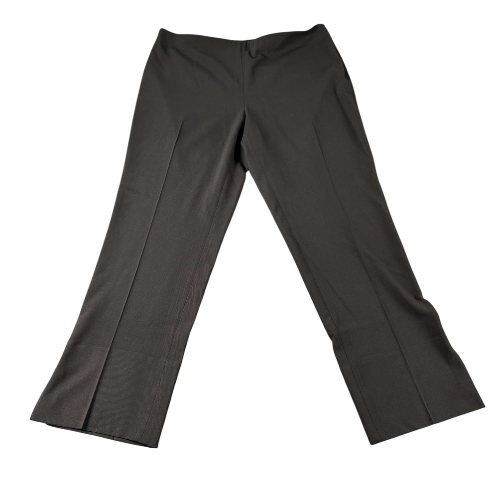 Halogen Black Side Zip Dress Pants Women Size 10 Slit Hem Career Office 0051